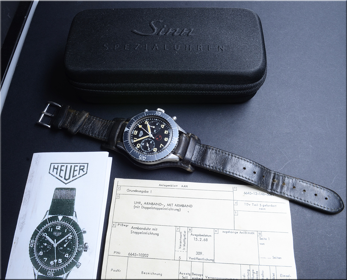 Heuer 3h Bundeswehr Flyback Chronograph Sold 